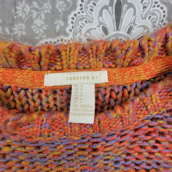 Forever 21 Chunky Knit Multicored Womens Small Sweater - Picture 4 of 4